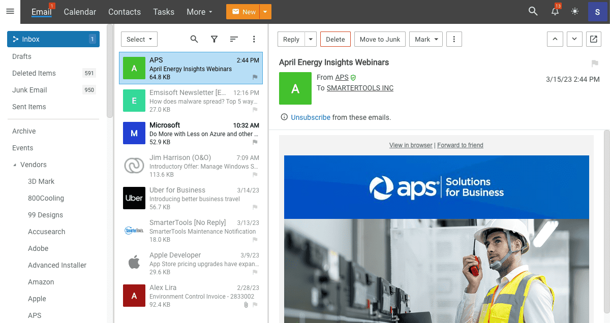 SmarterMail Interface